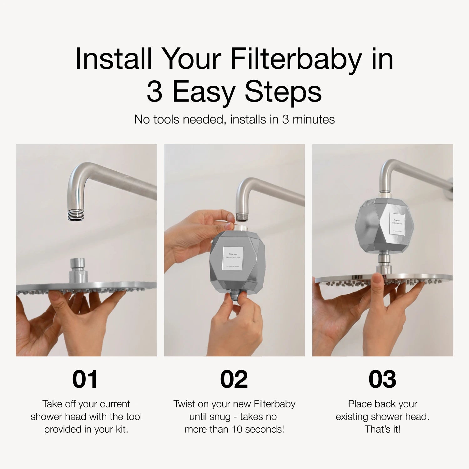 Get Filterbaby Diamond Series Shower Filter