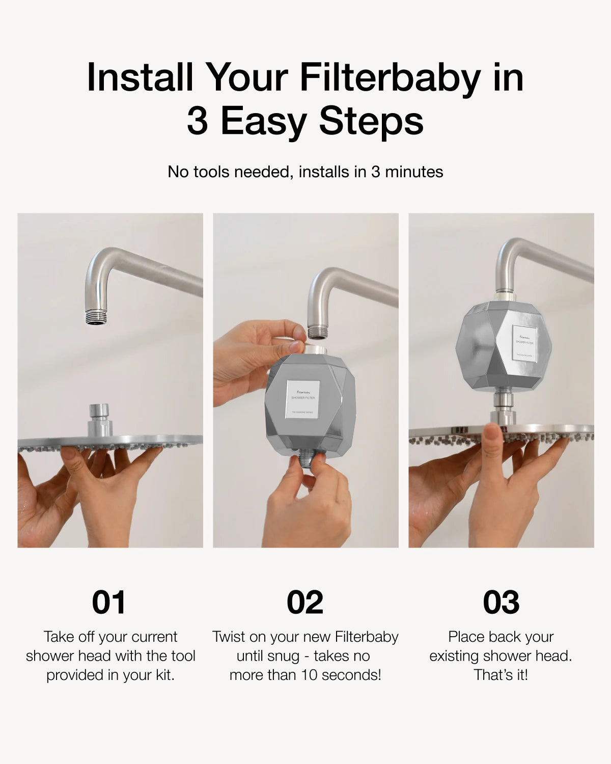 Get Filterbaby Diamond Series Shower Filter