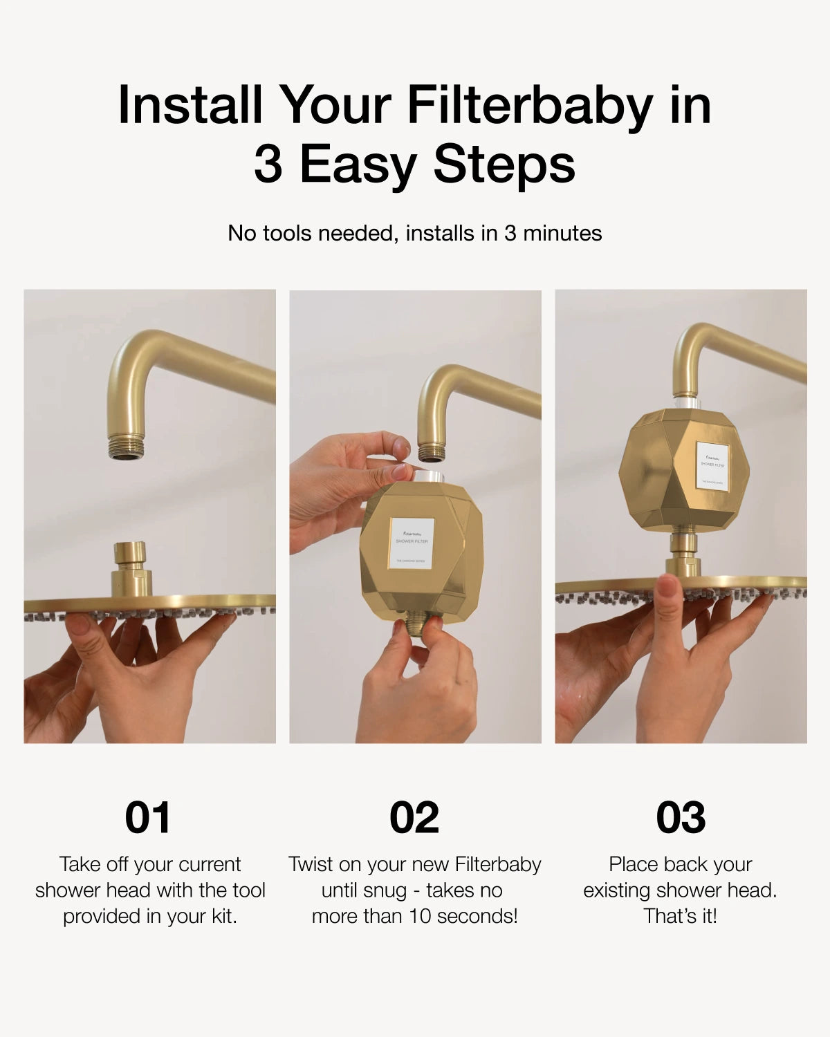 Get Filterbaby Diamond Series Shower Filter