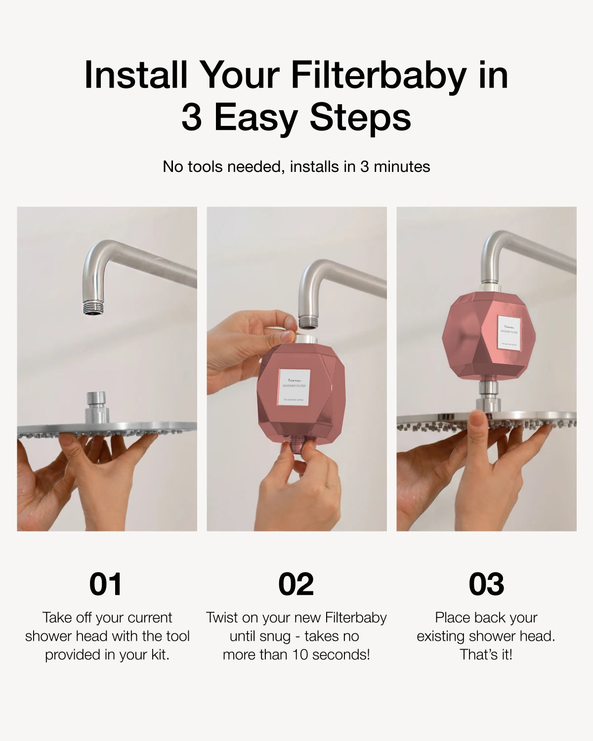 Get Filterbaby Diamond Series Shower Filter